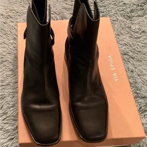 Via Spiga Black Ankle Boots